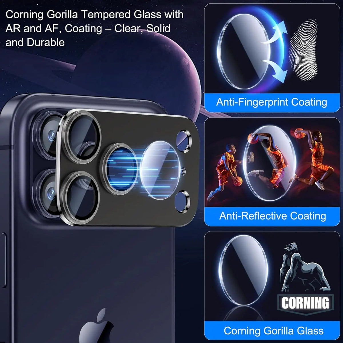 Metal Glass Camera Lens Protector Yij Cover For iPhone 17 Pro Max 17 Air 17 Plusi 17Pro Protection Ziai Phone Accessories Black