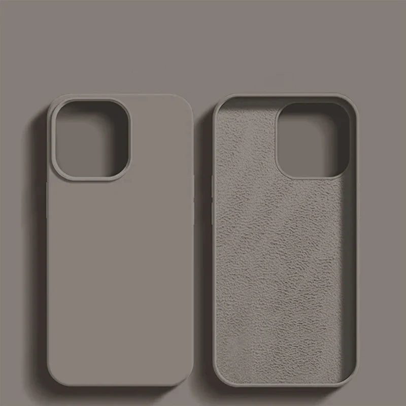 Luxury Shockproof Case For Apple iPhone 11 12 13 14 15 16 17 Pro Max 17 Air Plus Liquid Silicone Cases Cover Phone Accessories