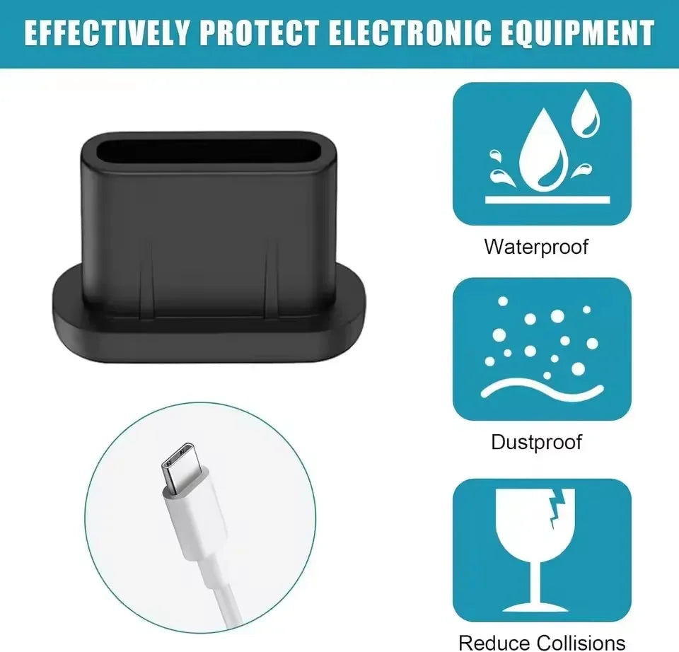 Silicone Dust Plugs Type C Charging Port Protector Stopper Cap Cover for Iphone 16 15 Pro Max 16 15 Plus Samsung Anti-Dust Plug