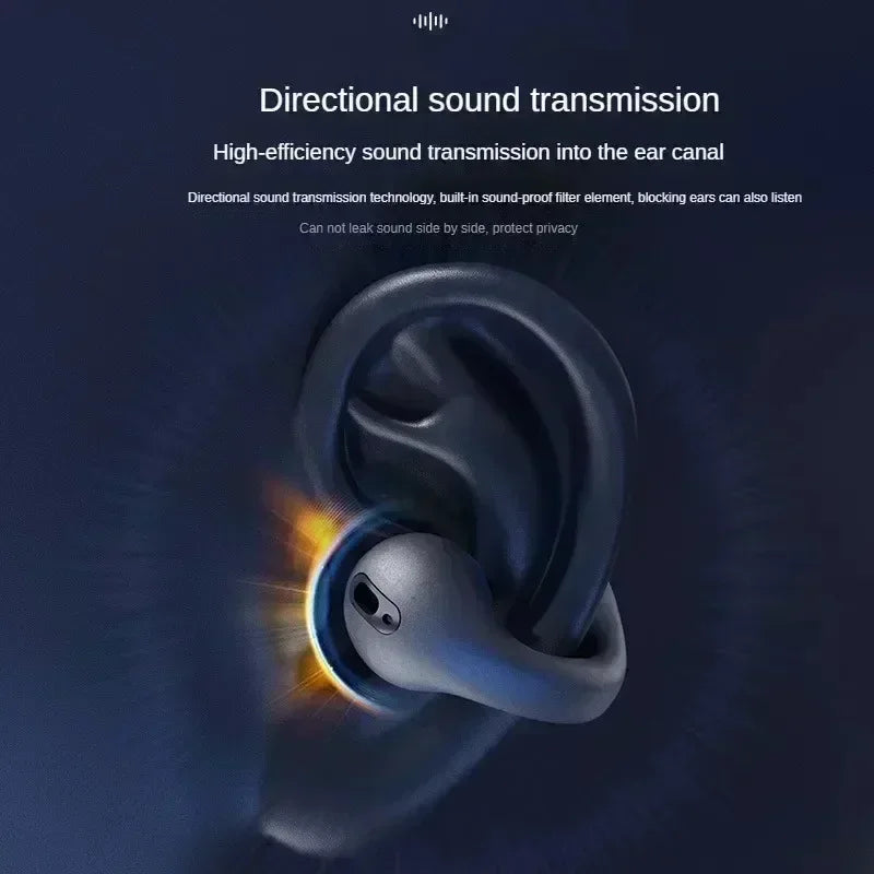 TWS Fone Bluetooth Headset 5.3 Wireless Headphones Clip Ear Music Noise Canceling HD Call Sports Gaming Earphone