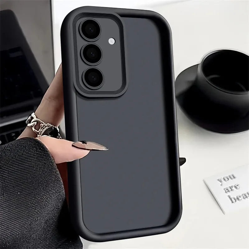 Candy Color Phone Case For Samsung S25 S24 S23 S22 Ultra Plus S21 S24 FE A55 A34 A15 A35 A52 A53 A54 A16 5G Soft Silicone Cover