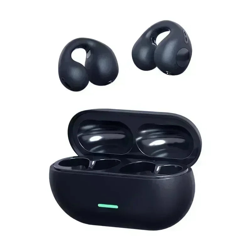 TWS Fone Bluetooth Headset 5.3 Wireless Headphones Clip Ear Music Noise Canceling HD Call Sports Gaming Earphone