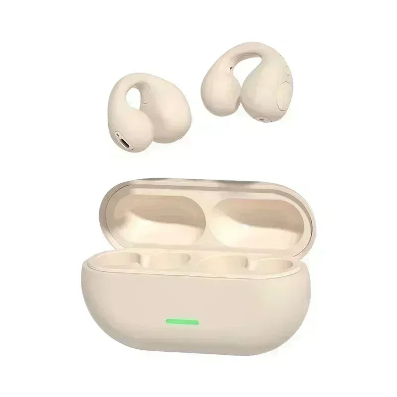 TWS Fone Bluetooth Headset 5.3 Wireless Headphones Clip Ear Music Noise Canceling HD Call Sports Gaming Earphone