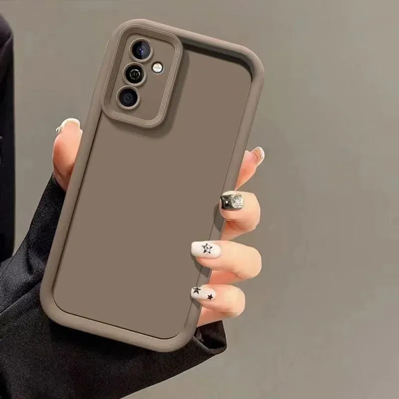 Candy Color Phone Case For Samsung S25 S24 S23 S22 Ultra Plus S21 S24 FE A55 A34 A15 A35 A52 A53 A54 A16 5G Soft Silicone Cover